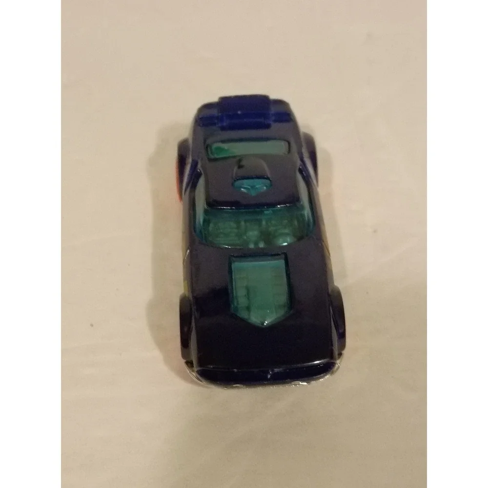 Hot Wheels Fast Fish Navy Blue Teal Windows Orange Wheels Loose 1/64 Scale Car